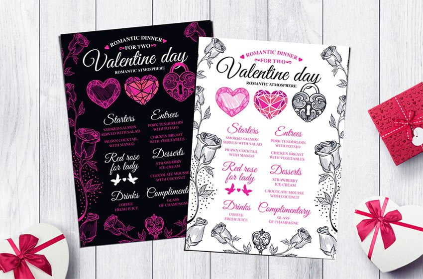 10 Best Valentine’s Day menu template ideas for restaurant and café owners