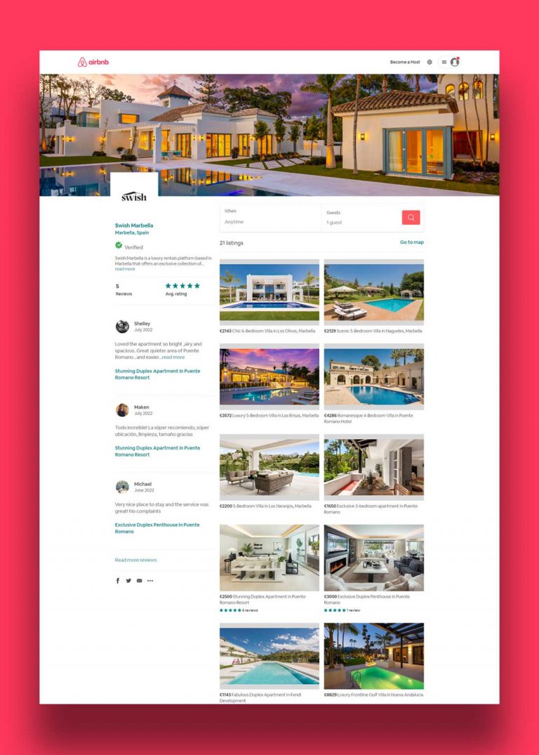 What are the dimensions of the Airbnb listings cover photo?