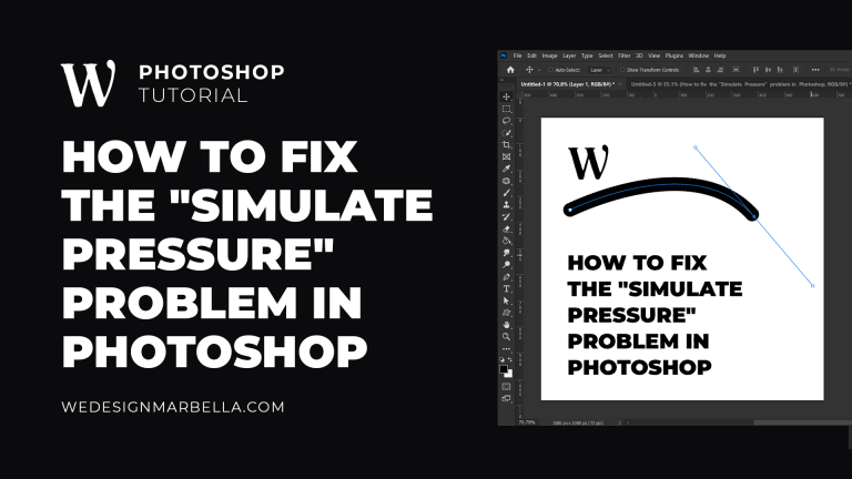How to fix the Simulate Pressure problem in Photoshop