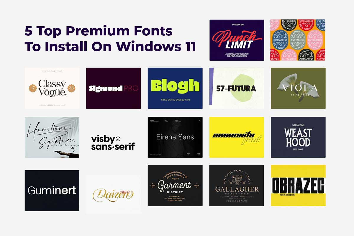 5 Top Premium Fonts To Install On Windows 11
