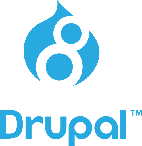 Drupal 8 logo Stacked - Free Open-Source CMS