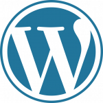 WordPress blue logo - Free Open-Source CMS