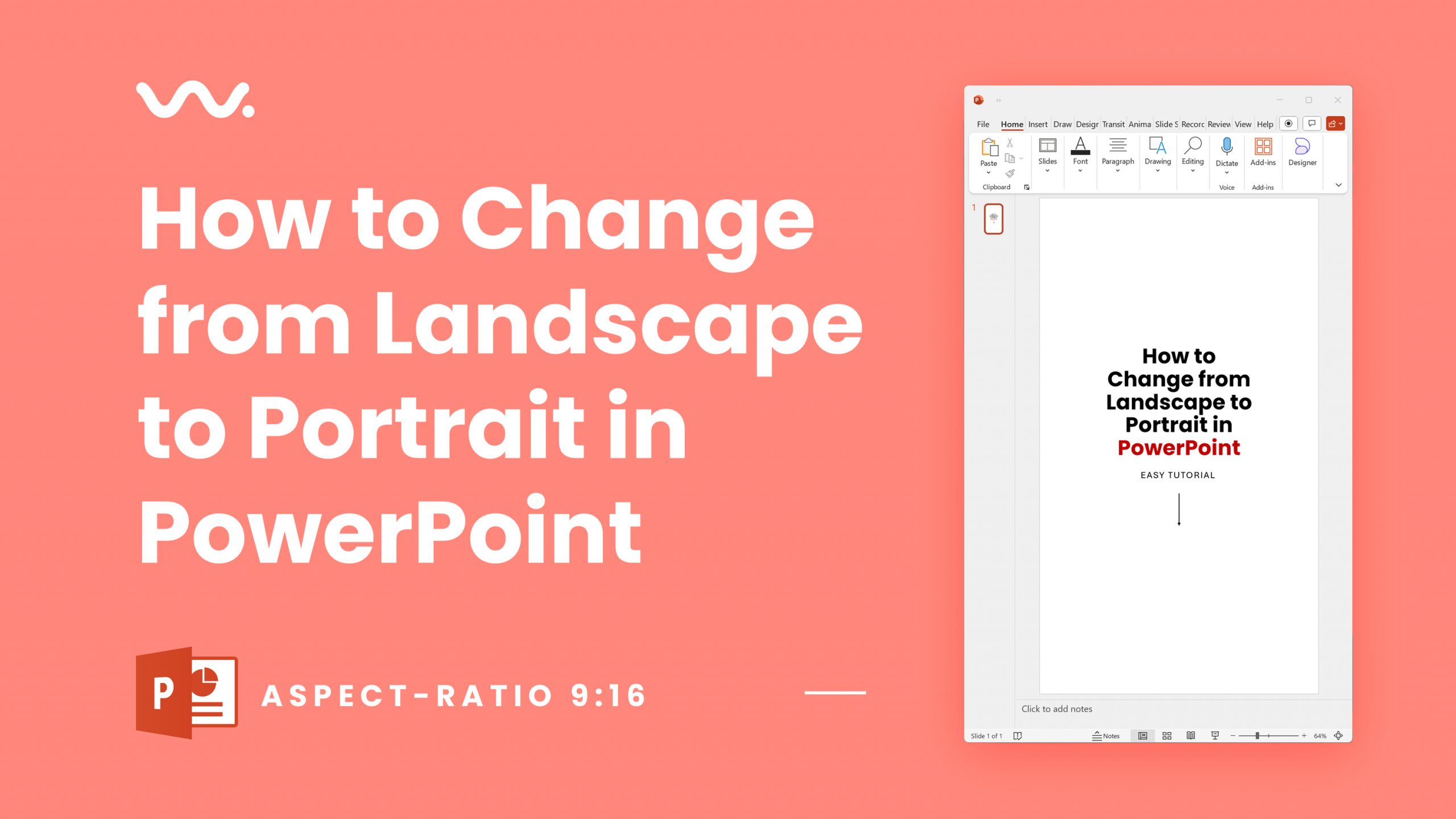 How to Change from Landscape to Portrait in PowerPoint