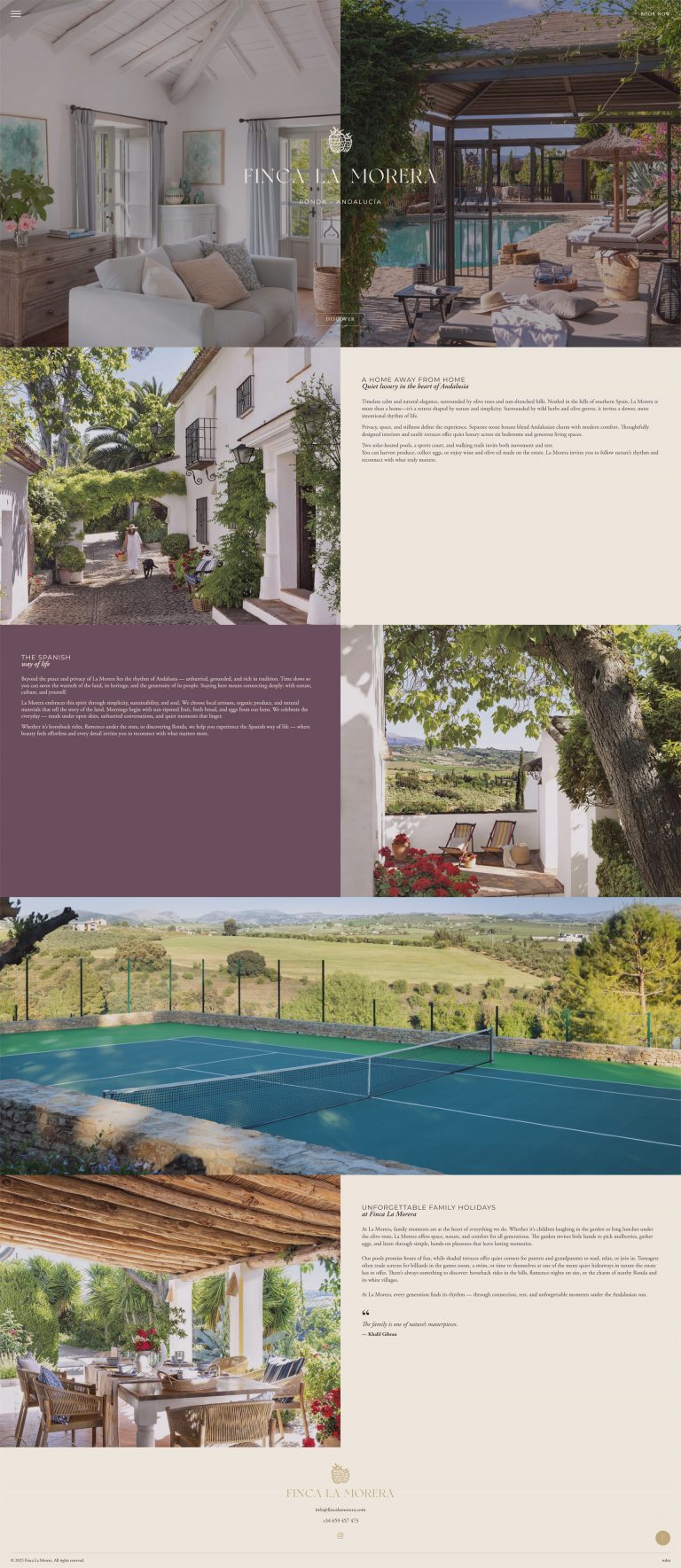 Finca La Morera Website - Vacation Rentals