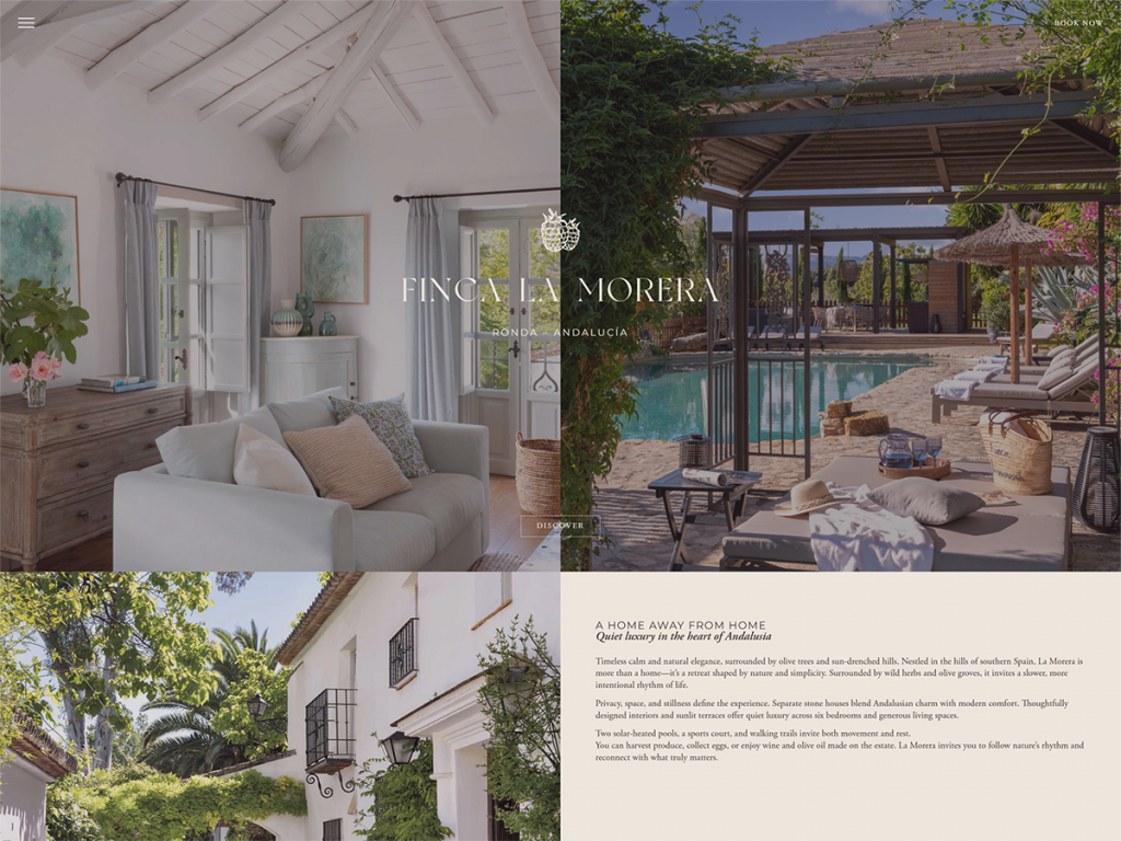 screenshot 20 Best Rental WordPress Themes 3 Finca La Morera Website - Vacation Rentals