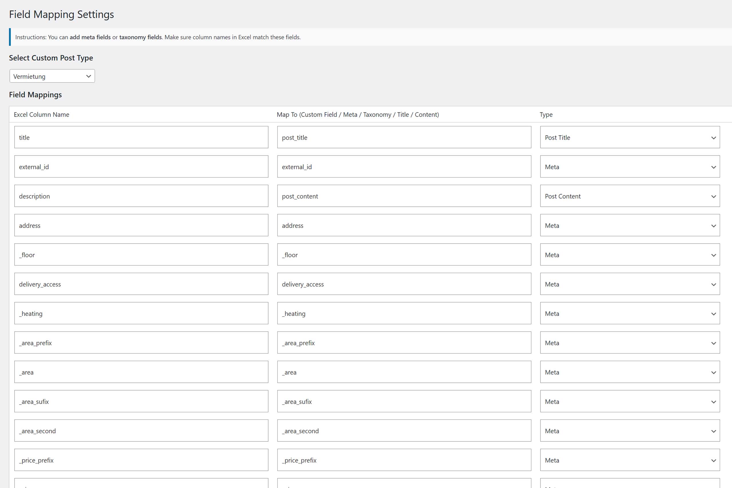 CPT Excel Importer – Custom WordPress Plugin for Dynamic Excel to CPT Imports