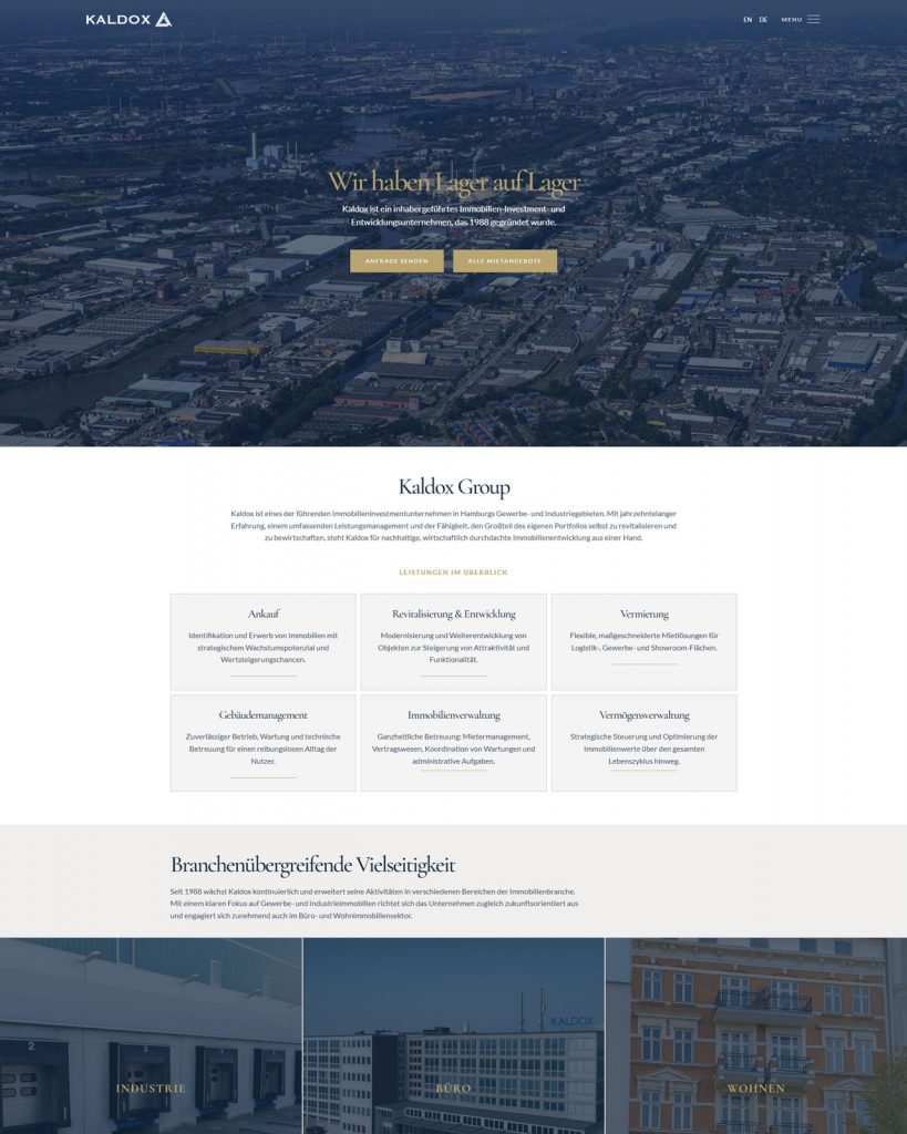 Business website for Kaldox Management GmbH Homepage 20 Best Rental WordPress Themes 2 Business website for Kaldox Management GmbH - Homepage