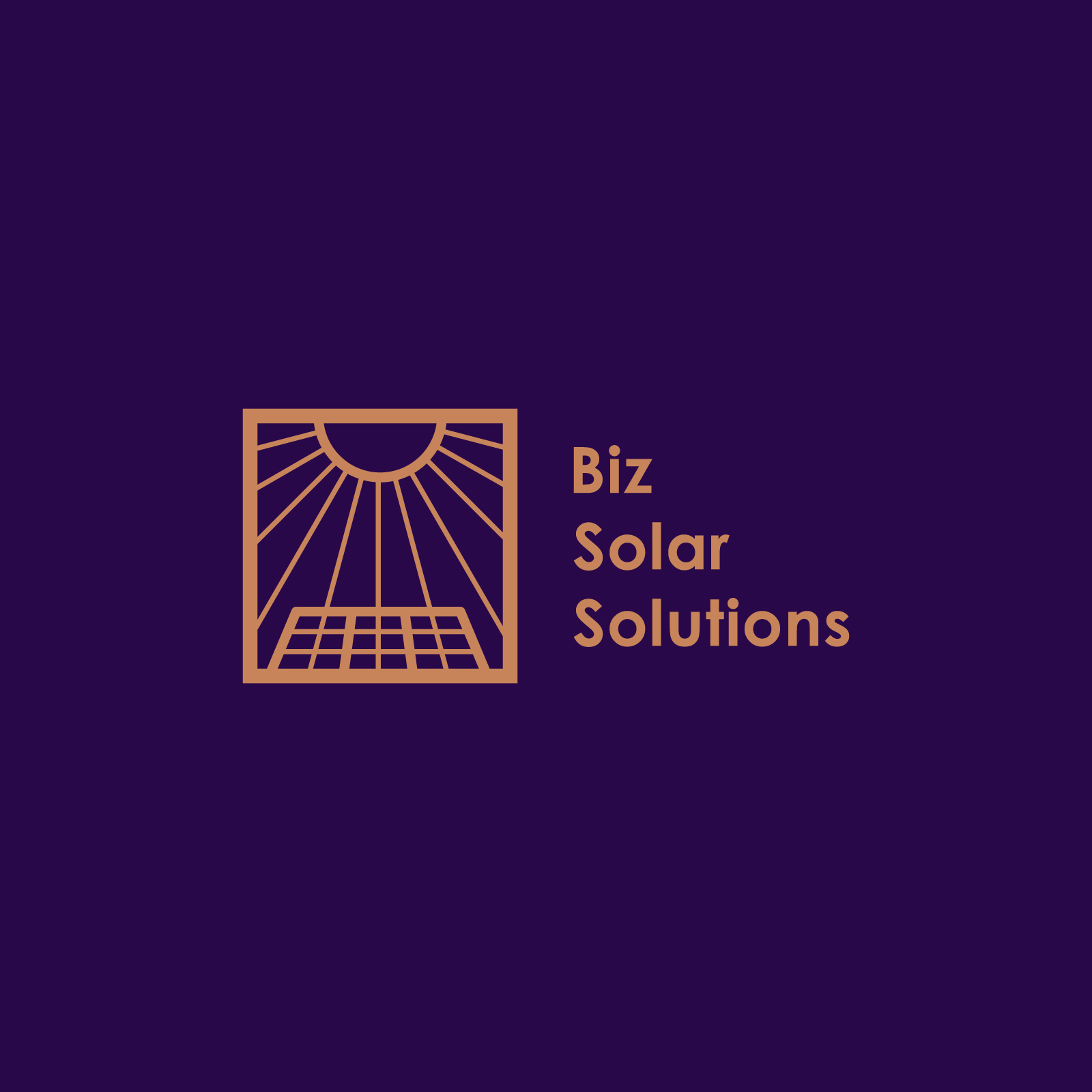 BIZ Solar Solution Logo Design Idea
