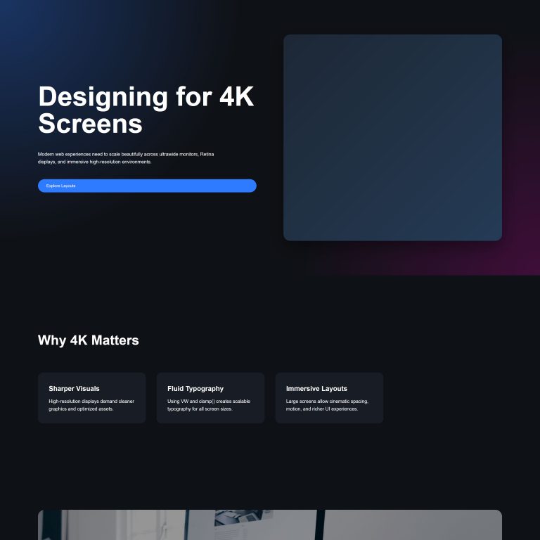 4K Web Design: Designing for the Era of Big Screens