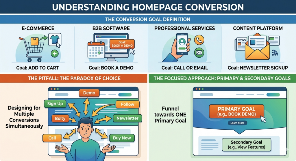 Understanding What Conversion Actually Means for Your Homepage How to Create a High-Converting Website Homepage in 2026 1 Understanding What Conversion Actually Means for Your Homepage