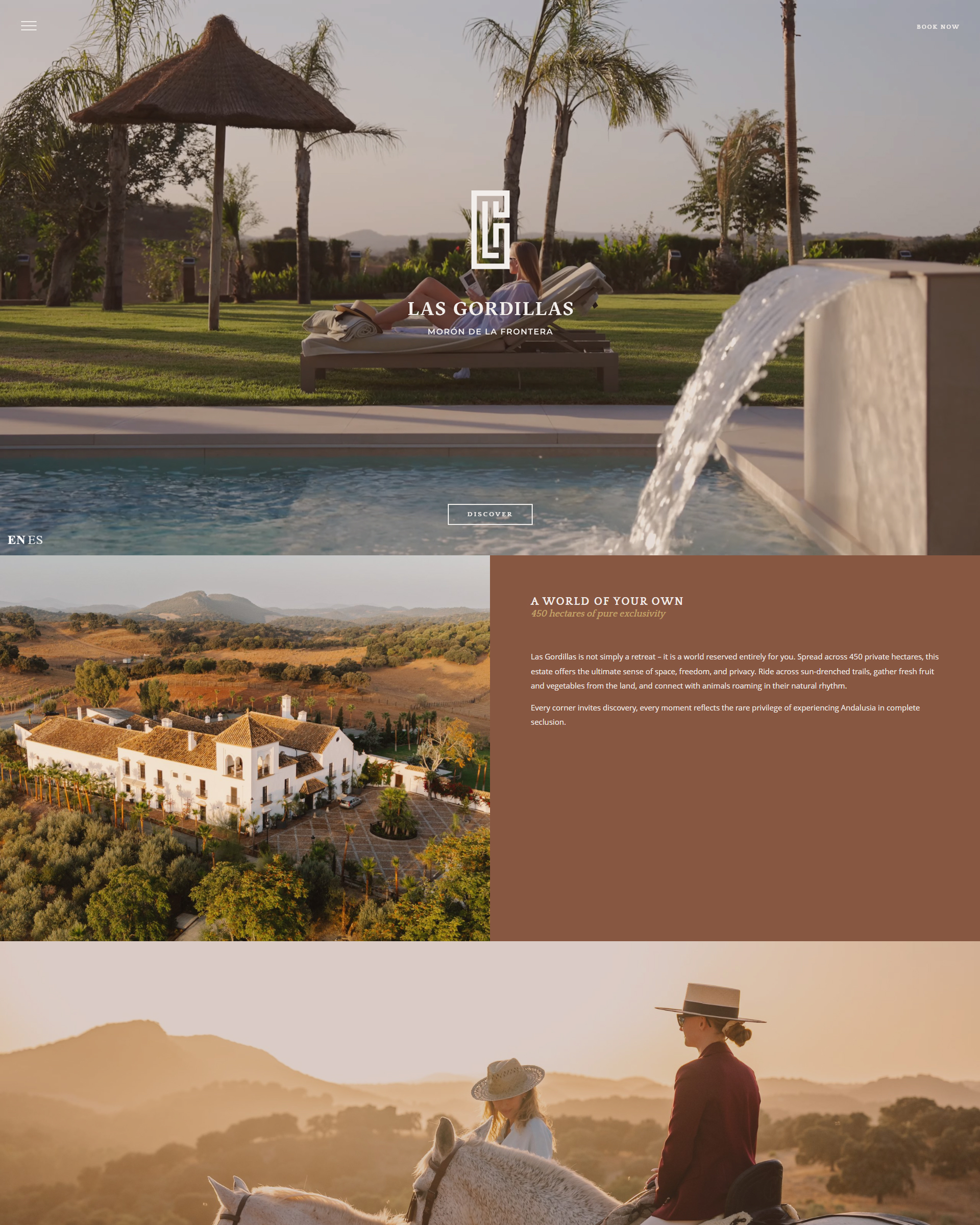 Finca Las Gordillas - Homepage Design