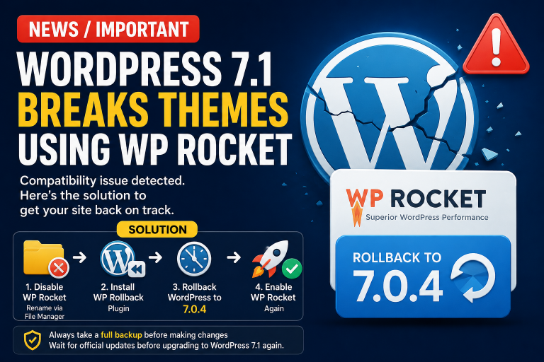 Important: WordPress 7.1 Compatibility Issue with WP Rocket